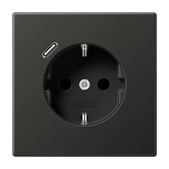 Розетка з накладкою Jung LS AL1520-18CAN з USB антрацит