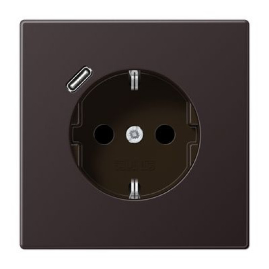 Розетка з накладкою Jung LS AL1520-18CD з USB темний алюміній