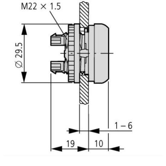 Головка кнопки Eaton Moeller M22-DS