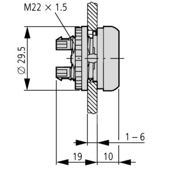 Головка кнопки Eaton Moeller M22-DL-W