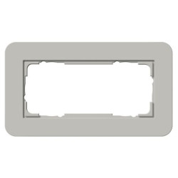 Рамка без перегородки двомісна Gira E3 сіра (1002412)