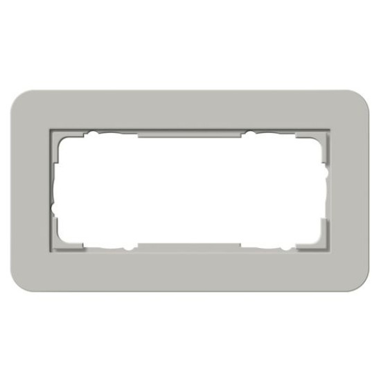 Рамка без перегородки двомісна Gira E3 сіра (1002412)