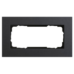 Рамка без перегородки двомісна Gira Linoleum-Multiplex антрацит (1002226)