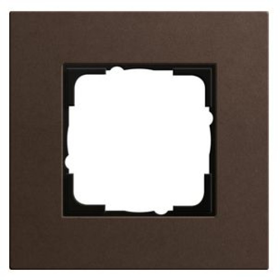 Рамка одномісна Gira Linoleum-Multiplex темно-коричнева (0211223)