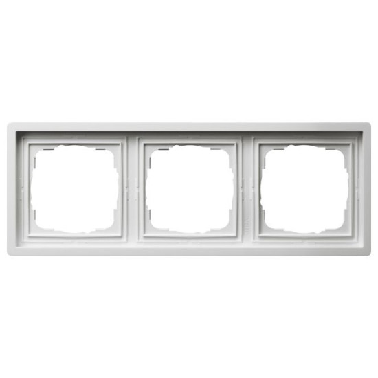 Рамка тримісна Gira F100 біла (0213112)