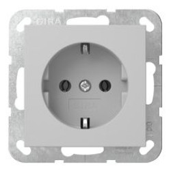 Розетка Gira System 55 із заземлюючим контактом сіра матова (4188015)