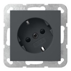 Розетка Gira System 55 зі шторками антрацит (441828)