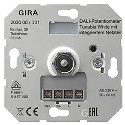 Потенціометр DALI Tunable з вбудованим блоком живлення Gira (203000)