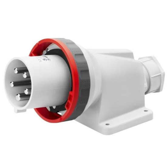 Стаціонарна вилка 90° GEWISS IP67 3P+E 63A 400В (GW61452)
