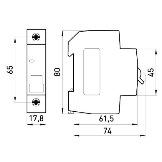 Модульний автоматичний вимикач E.Next e.mcb.stand.45.1.C8 1р 8А C (s002056)