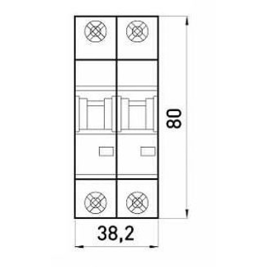 Модульний автоматичний вимикач E.Next e.industrial.mcb.100.2.C25 2р 25А C (i0180014)