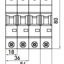 Модульний автоматичний вимикач E.Next e.industrial.mcb.100.3.C6 3р 6А C (i0180019)