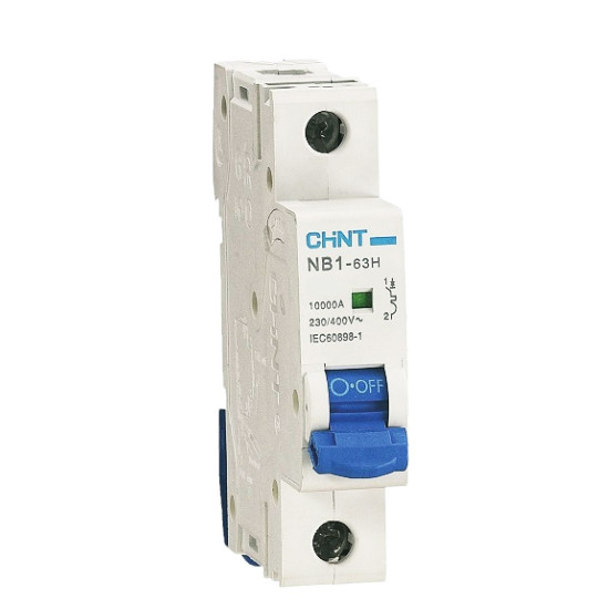 Автоматичний вимикач Chint NB1-63H 1P C2 10кА DB (179785)