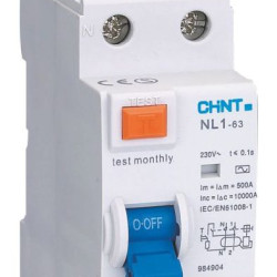 ПЗВ Chint NL1-63 2P 25A 30мА АС 6кА DB (200212)