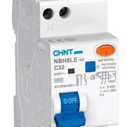 Диференційний вимикач Chint NBH8LE-40 1P+N C32 30мА AC 4,5кА (206065)