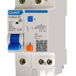 Диференційний вимикач Chint NXBLE-32 1P+N C10 30мА AC 6кА (819391)