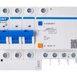 Диференційний вимикач Chint NXBLE-63 4P C63 30мА AC 6кА (982163)