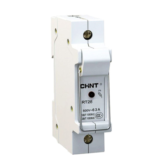 Тримач запобіжників Chint RT28N-32X 1P до 32А 10х38мм з індикацією (520441)