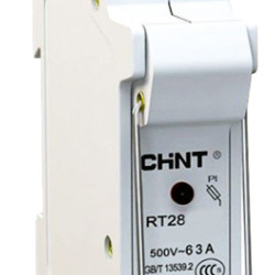 Тримач запобіжників Chint RT28-63X 1P до 63А 14х51мм з індикацією (520515)