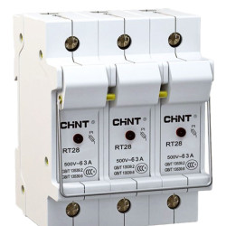 Тримач запобіжників Chint NRT28-32 3P до 32А 10х38мм (520467)