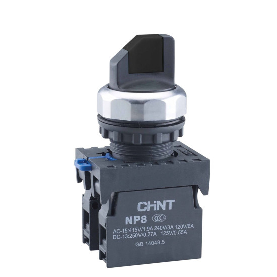 Перемикач Chint NP8-20X/332 2NO 3 положення з поверненням чорна IP65 (578767)