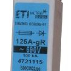 Запобіжник ETI S000UQ2/80/125A/690V gR 200кА (4721115)