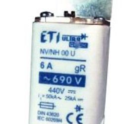 Запобіжник ETI S000UQU/80/50A/690V aR 50кА (4331010)