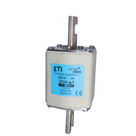 Запобіжник ETI S1UQ2/110/250A/690V gR 200кА (4723119)