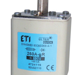 Запобіжник ETI S1UQ2/110/100A/690V gR 200кА (4723114)