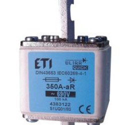 Запобіжник ETI S2UQ01/80/630A/690V aR 200кА (4384128)