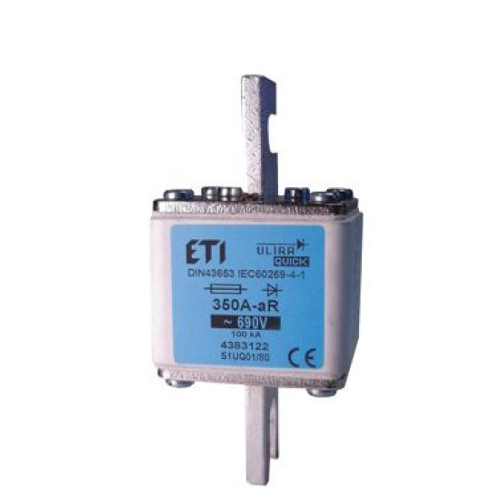 Запобіжник ETI S2UQ01/80/710A/690V aR 200кА (4384129)