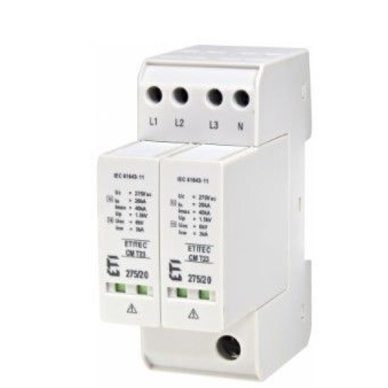 Обмежувач перенапруги ETITEC CM T23 275/20 3+1 2р ТТ (2440656)