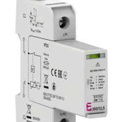 Обмежувач перенапруги ETITEC SM T12 300/12,5 2+0 2p TNC-S (2440542)