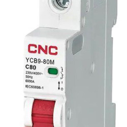 Модульний автоматичний вимикач CNC YCB9-80M 1Р 80А 6кА D (Б00038304)