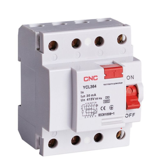 ПЗВ CNC YCL364-63 50А 3P+N 4,5кА 30мА (Б00029958)