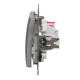 Перехресний перемикач Schneider Electric Sedna Design & Elements з підсвіткою алюміній SDD113107L