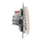 Перехресний перемикач Schneider Electric Sedna Design & Elements з підсвіткою бежевий SDD112107L