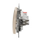 Перехресний перемикач Schneider Electric Sedna Design & Elements з підсвіткою бежевий SDD112107L