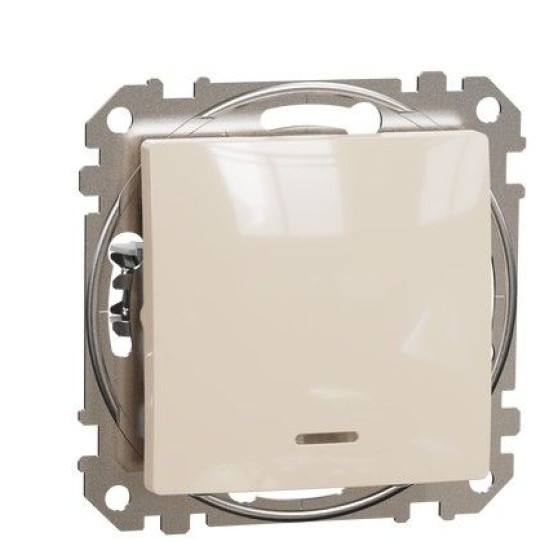 Вимикач Schneider Electric Sedna Design & Elements з підсвіткою бежевий SDD112101L