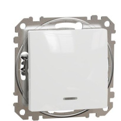 Перехресний перемикач Schneider Electric Sedna Design & Elements з підсвіткою білий SDD111107L