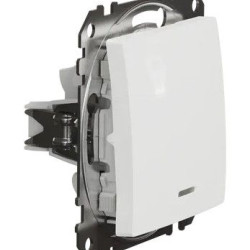 Перехресний перемикач Schneider Electric Sedna Design & Elements з підсвіткою білий SDD111107L
