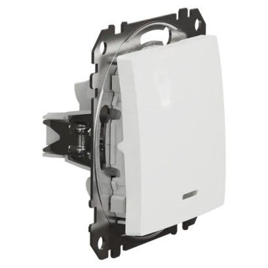Перехресний перемикач Schneider Electric Sedna Design & Elements з підсвіткою білий SDD111107L