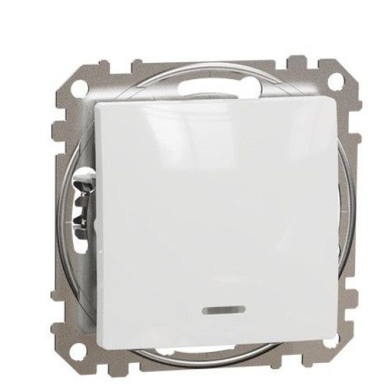 Перемикач Schneider Electric Sedna Design & Elements з підсвіткою білий SDD111106L