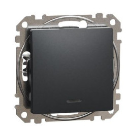 Перехресний перемикач Schneider Electric Sedna Design & Elements з підсвіткою чорний SDD114107L