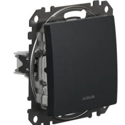 Перехресний перемикач Schneider Electric Sedna Design & Elements з підсвіткою чорний SDD114107L