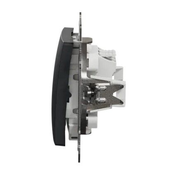 Перемикач Schneider Electric Sedna Design & Elements з підсвіткою чорний SDD114106L