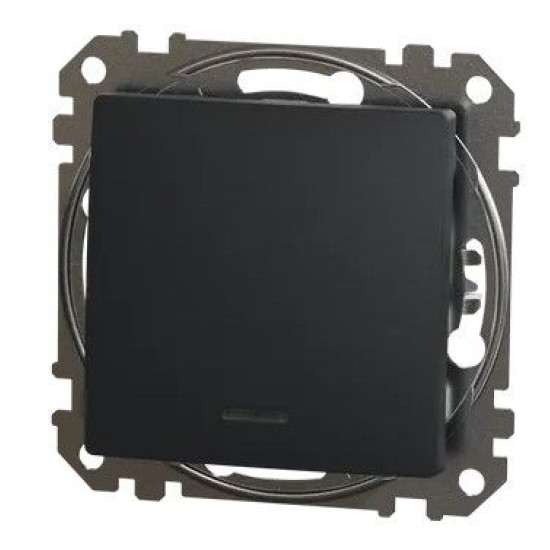 Вимикач Schneider Electric Sedna Design & Elements з підсвіткою чорний SDD114101L