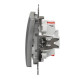 Кнопковий двоклавішний вимикач Schneider Electric Sedna Design & Elements алюміній SDD113118