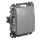 Двоклавішний перемикач Schneider Electric Sedna Design & Elements алюміній SDD113108
