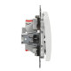 Кнопковий двоклавішний вимикач Schneider Electric Sedna Design & Elements білий SDD111118